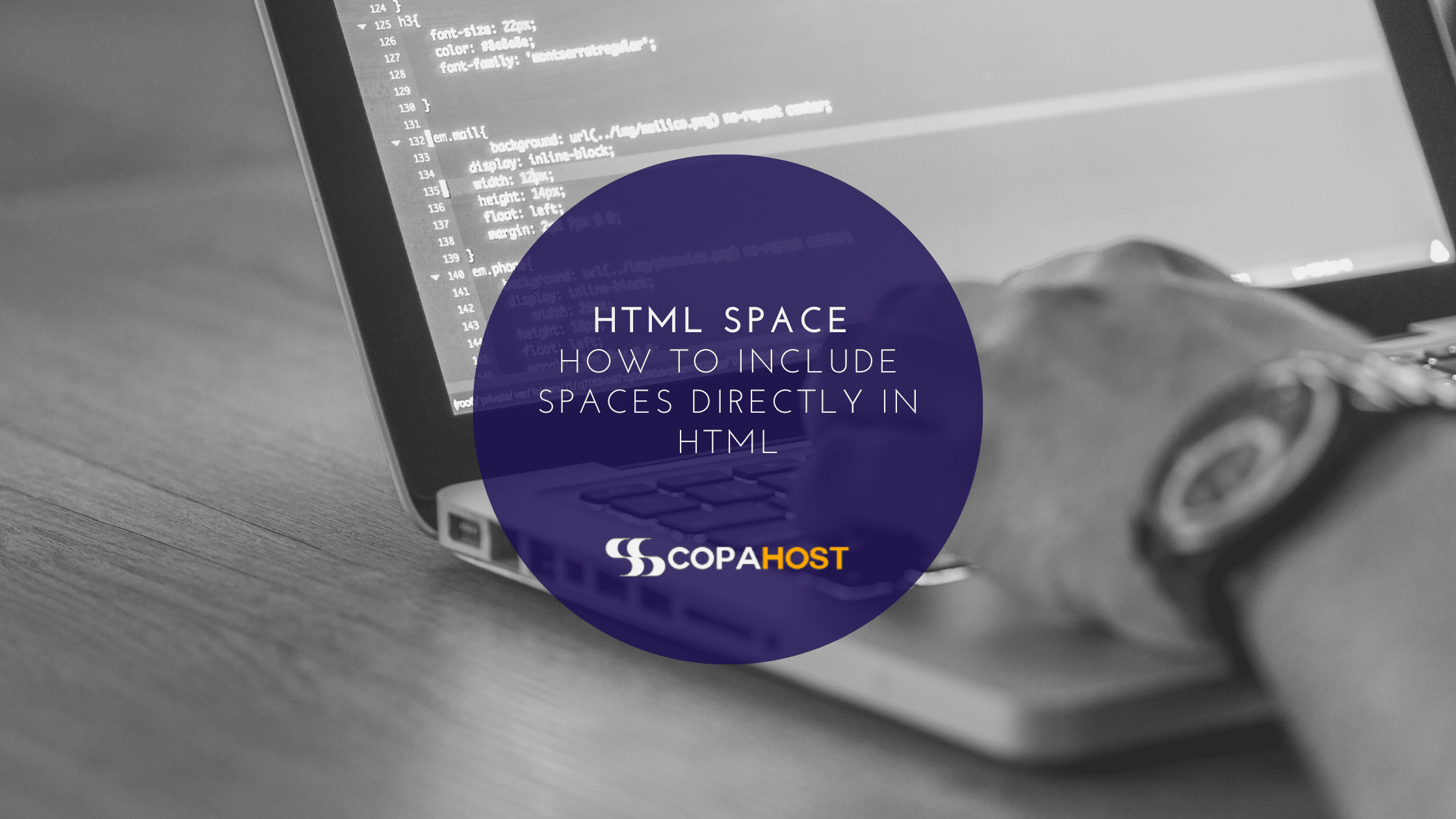 HTML Space: how to include spaces directly in HTML